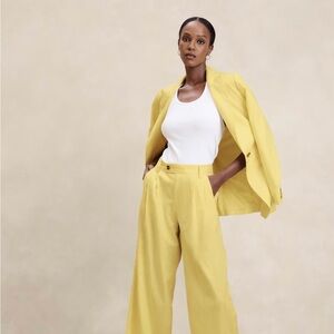 linen-blend SUIT- wore once